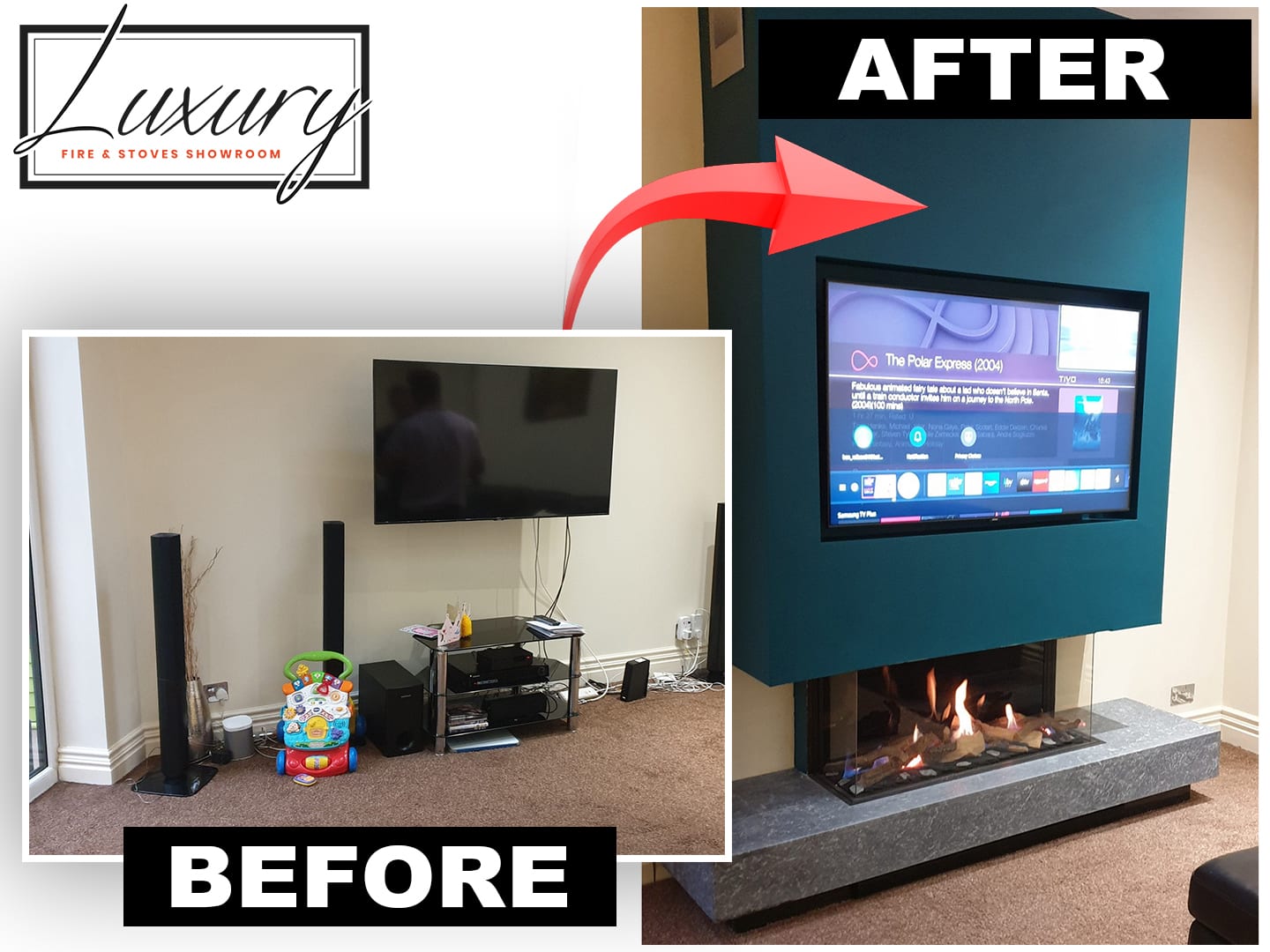 Cheshire fireplaces before and after